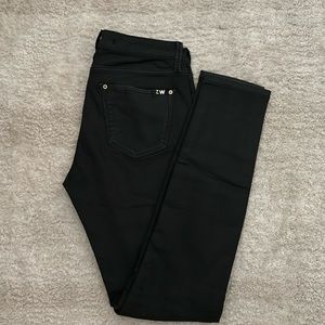 Zara coated denim skinny jeans